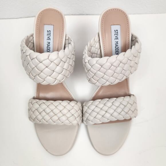 Steve Madden Women's Tielo Heeled Sandal in Cream Size 9.5 Excellent Condition - Picture 6 of 10